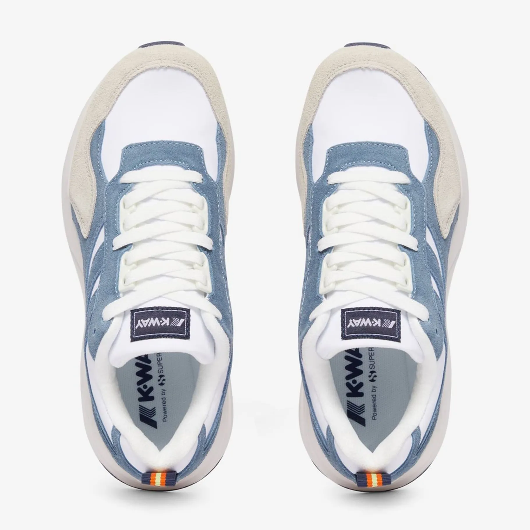 Bottes & Sneakers>K-WAY Training 3.0 Laces White Azure Blizzard Beige Lt Blue Depht