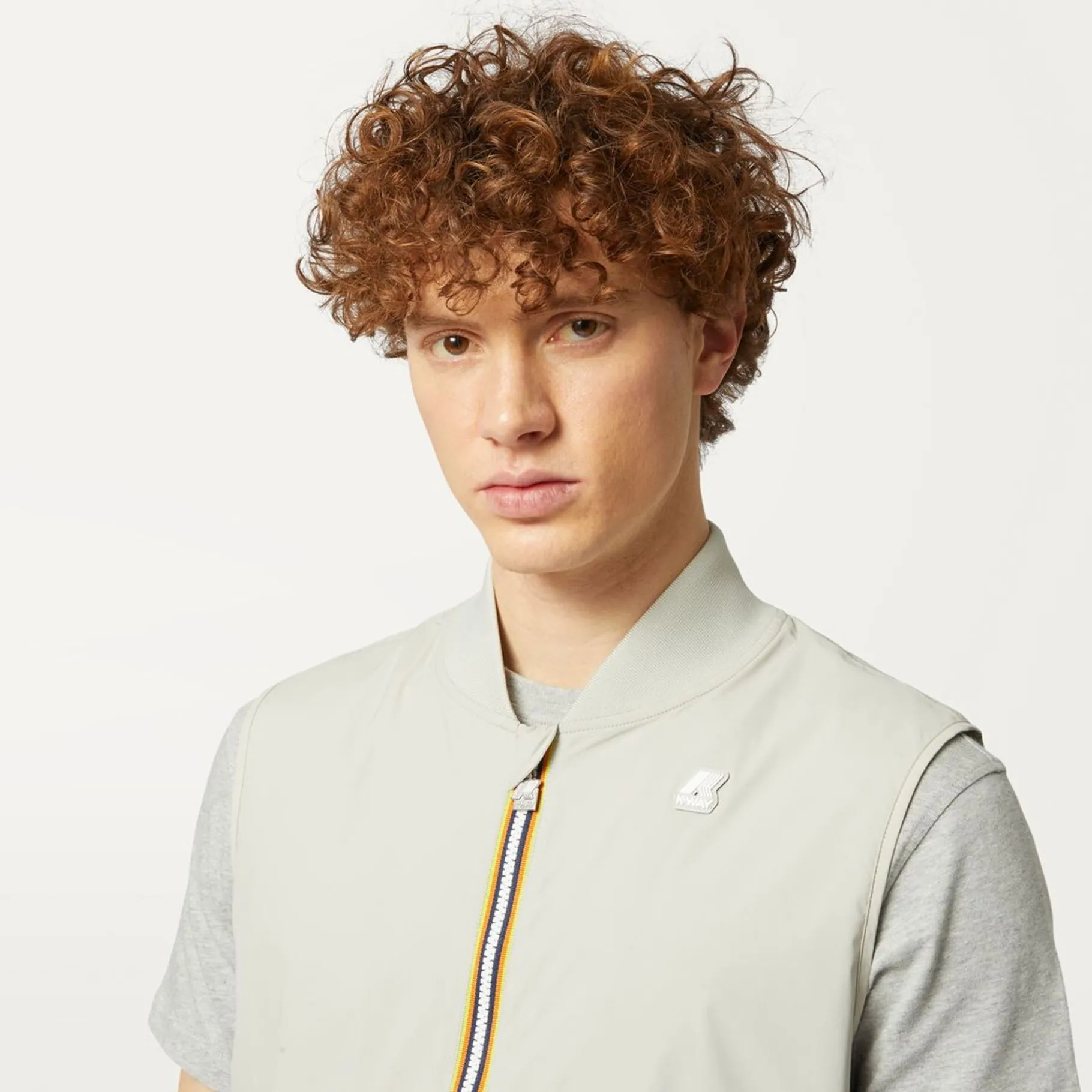 Vestes & Blousons>K-WAY Vally Stretch Nylon Jersey Beige Lt