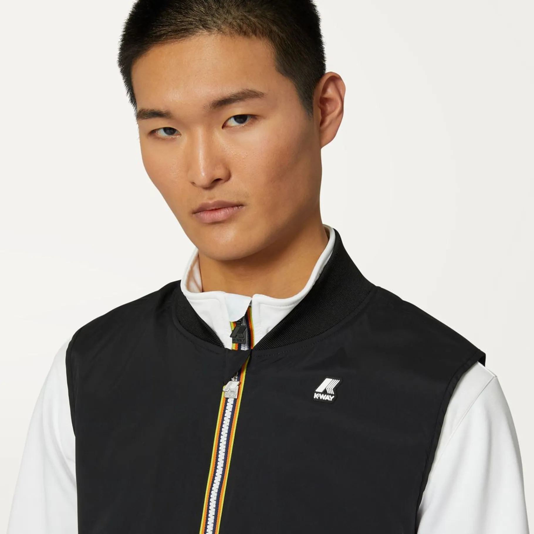 Vestes & Blousons>K-WAY Vally Stretch Nylon Jersey Black Pure