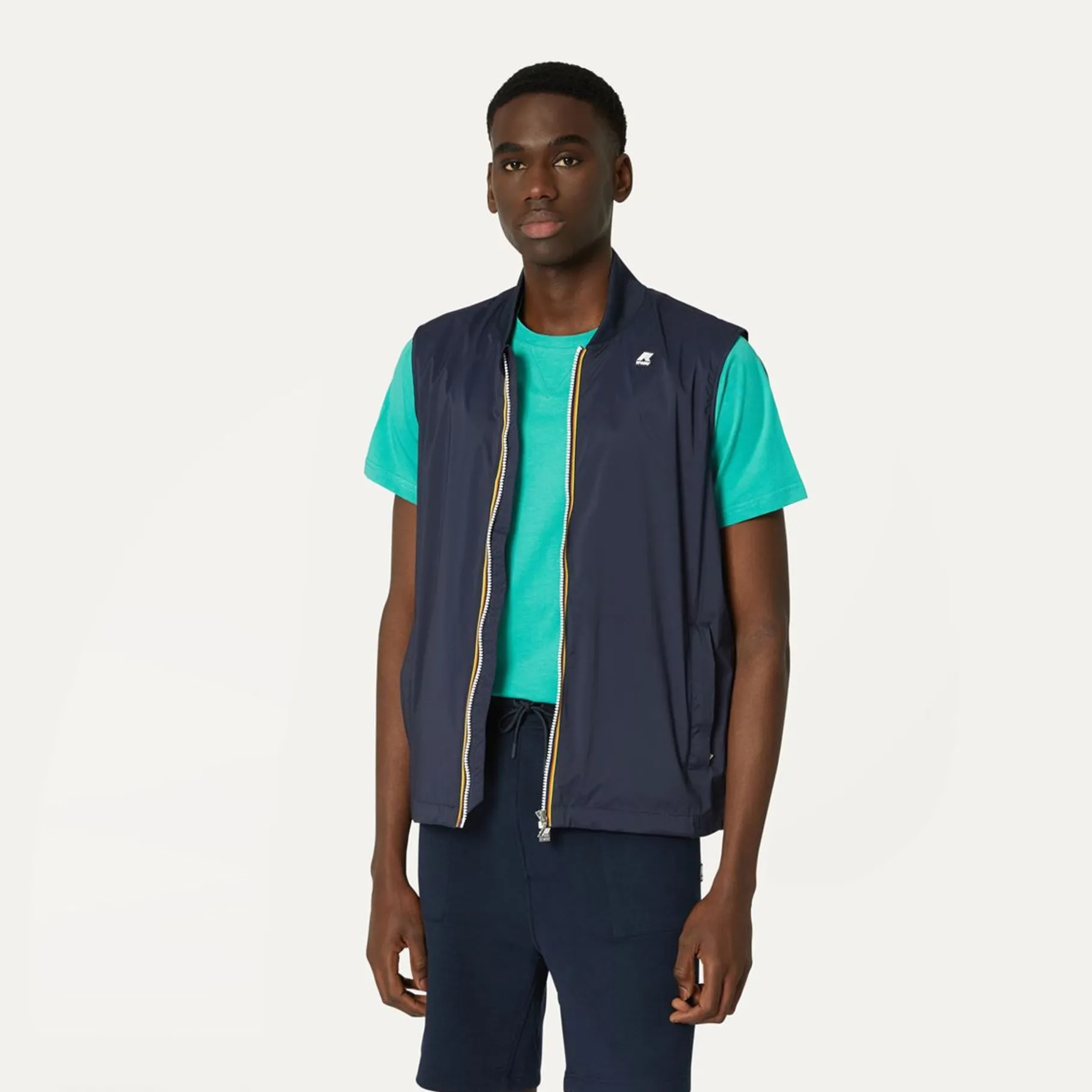 Vestes & Blousons>K-WAY Vally Stretch Nylon Jersey Blue Depht