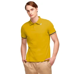 Polos & T-Shirts>K-WAY Vincent Contrast Polo Jaune Fonce