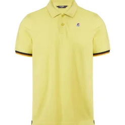 Polos & T-Shirts>K-WAY Vincent Contrast Polo Yellow Lemon